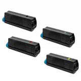 OKIDATA Type C15 Laser Toner Cartridge Set Black Cyan Yellow Magenta