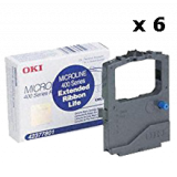 ~Brand New Original OKIDATA 42377801 Black Ribbon (6-Pack)