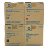 ~Brand New Original KONICA MINOLTA TNP22 Laser Toner Cartridge Set Black Cyan Magenta Yellow