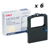 ~BRAND NEW ORIGINAL OKIDATA 52102001 RIBBON (6 Pack)