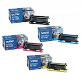~Brand New Original BROTHER TN110 Laser Toner Cartridge Set Black Cyan Yellow Magenta