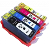 HP 670XL Set INK / INKJET Cartridge Black Cyan Yelllow Magenta