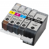 CANON PGI-220BK + CLI221 SET INK / INKJET Cartridge Set (5 - Total Cartridges)