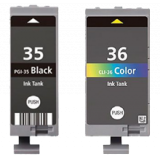 CANON PGI35 / CLI36 INK / INKJET CARTRIDGE COMBO BLACK TRI-COLOR