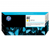 ~Brand New Original HP C4823A (HP 80) Printhead and Printhead Cleaner Yellow