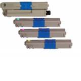 Okidata C330 / C530 (Type C17) Laser Toner Cartridge Set Black Cyan Magenta Yellow